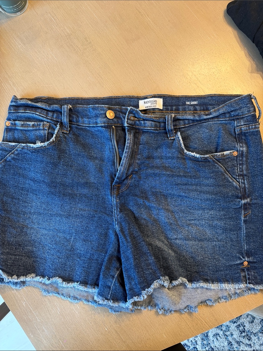 Kensie Indigo Blue Casual Cutoff Denim Shorts